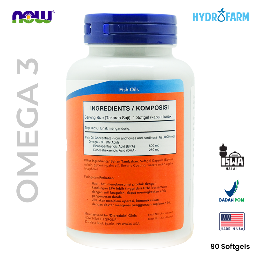 Now - Ultra Omega 3 500 EPA / 250 DHA 180 Softgels