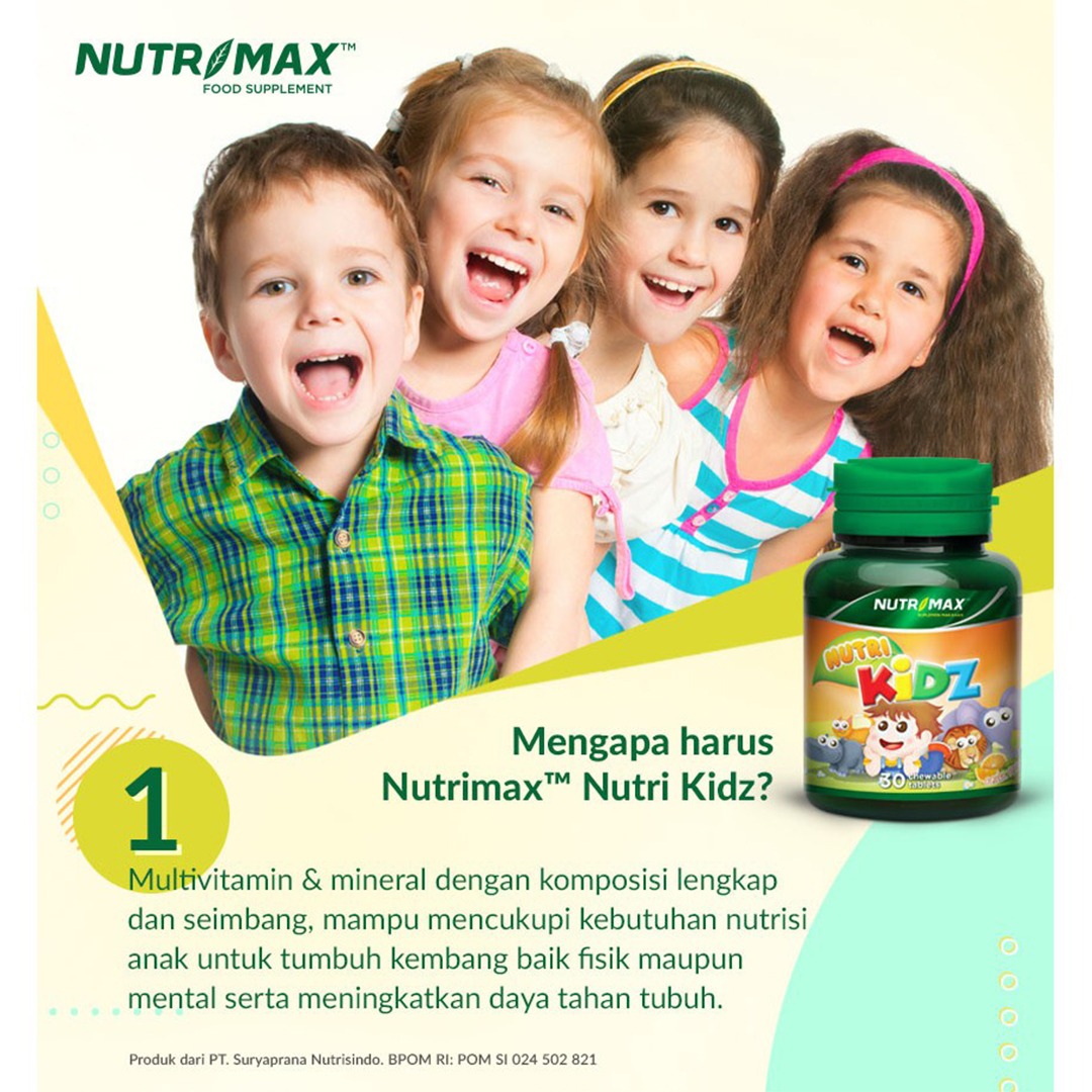 Nutrimax -  Nutri Kidz / Suplemen Kesehatan Memenuhi Kebutuhan Vitamin & Mineral Anak