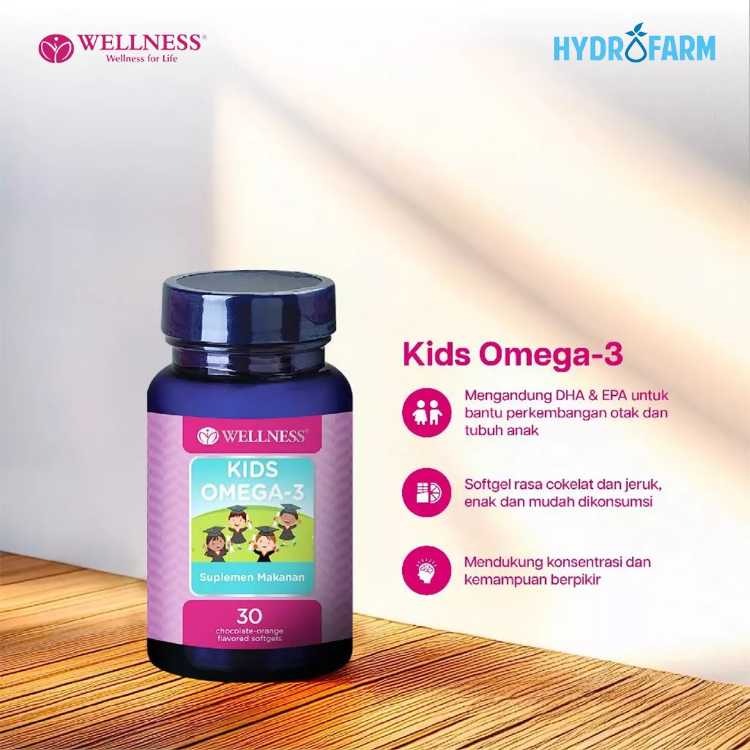 Wellness - Kids Omega - 3 / Suplemen Vitamin Anak Omega - 3 (30 softgel)