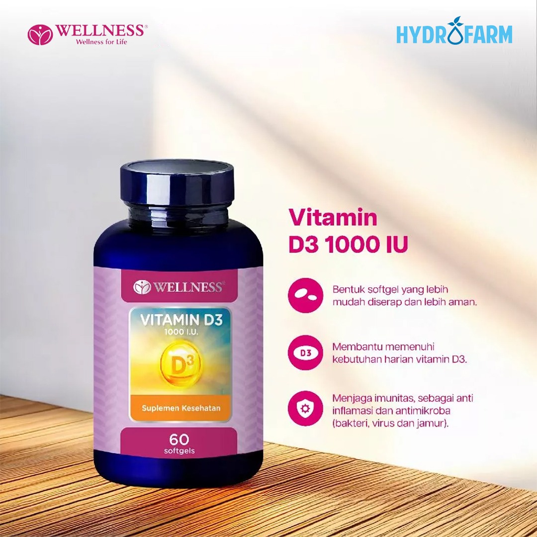 Wellness - Vitamin D3 1000 IU (60 Softgels)