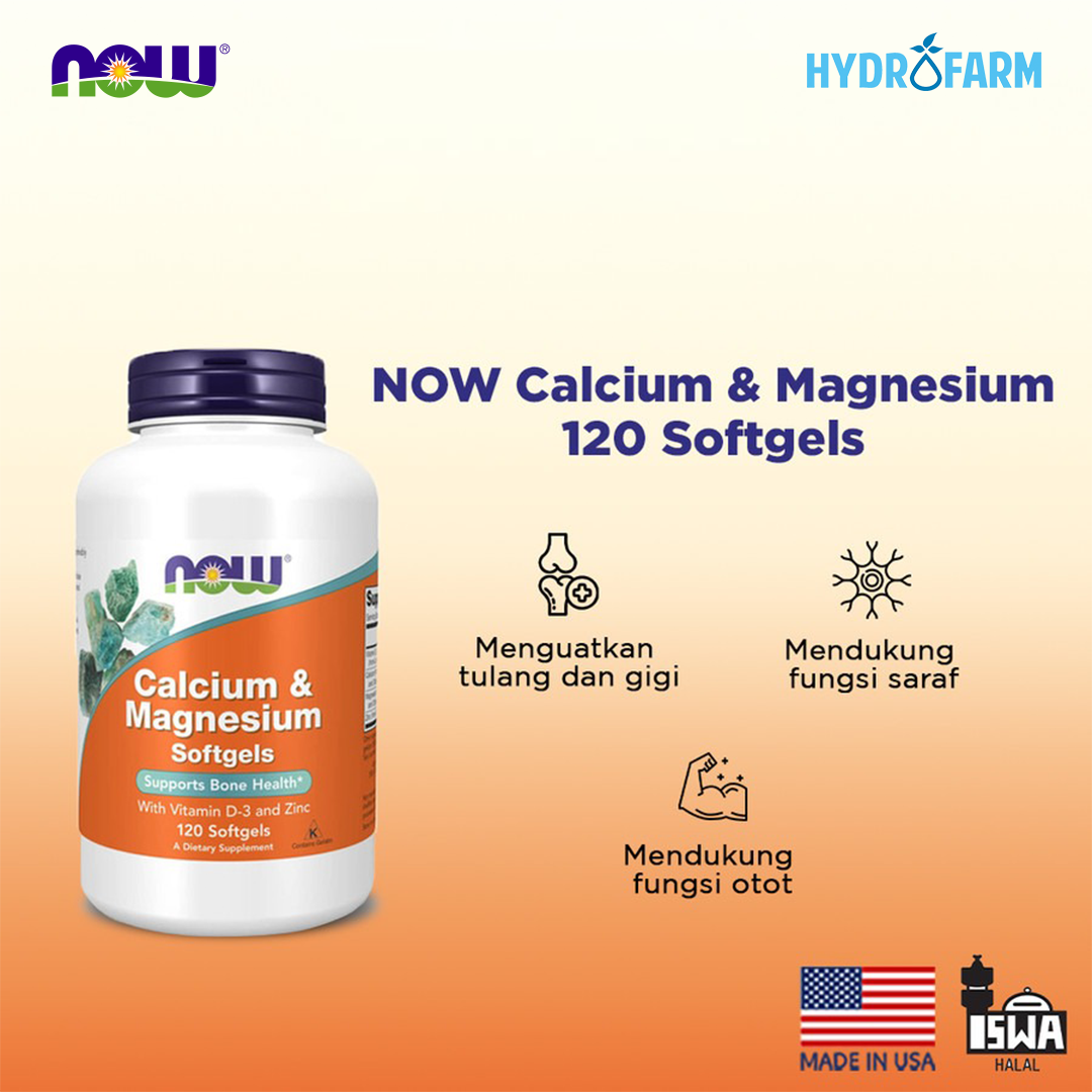 Now - Calcium Magnesium with Vitamin D3 and Zinc 120 Softgels