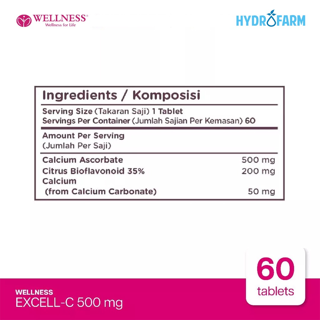 Wellness - Excell-C 500mg (60 Tablets)