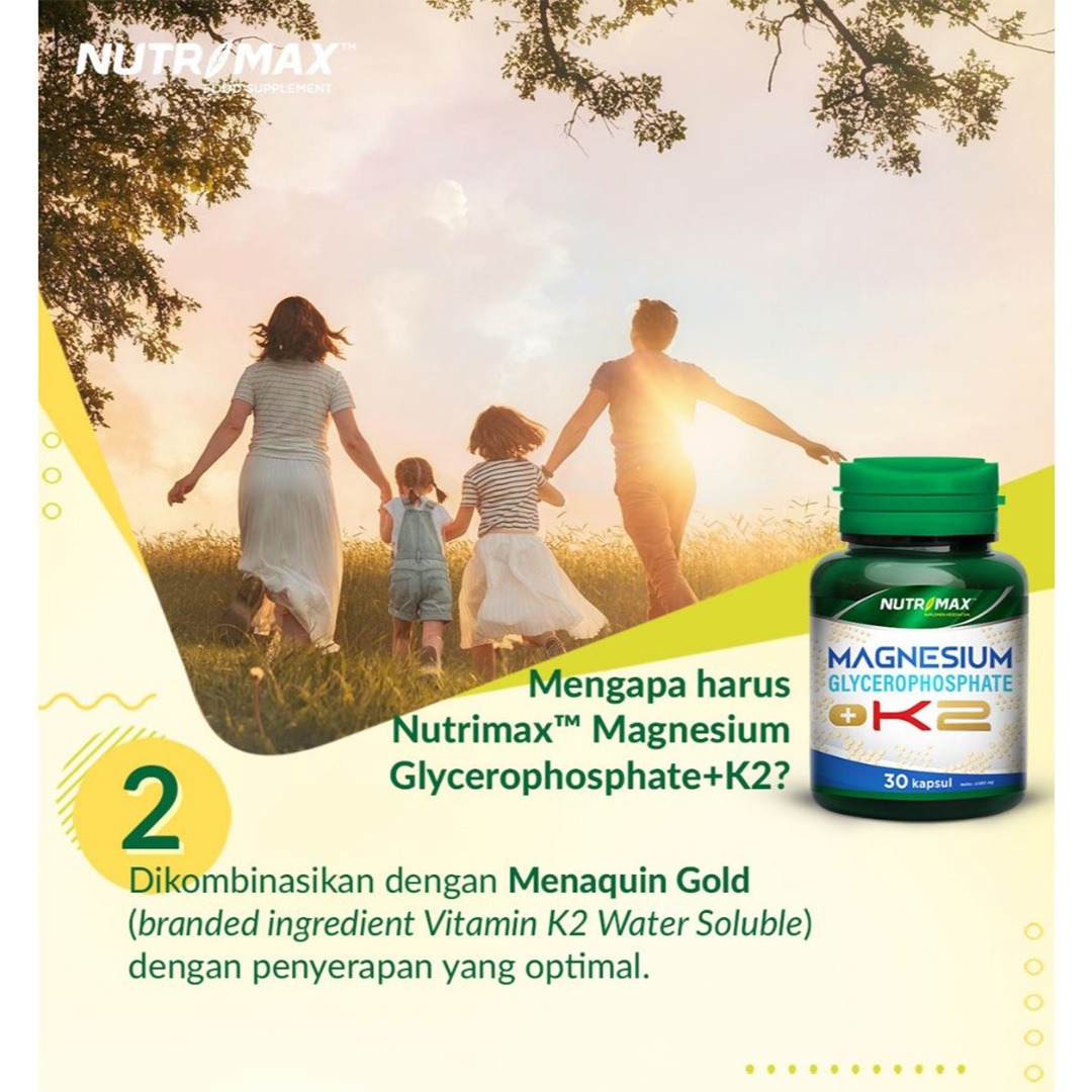 Nutrimax -  Vitamin Magnesium Glycerophosphate + K2 / Suplemen Kesehatan Magnesium K2