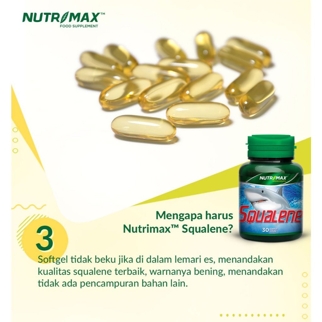 Nutrimax - Squalene Suplemen Memelihara Kesehatan Tubuh (30 softgels)