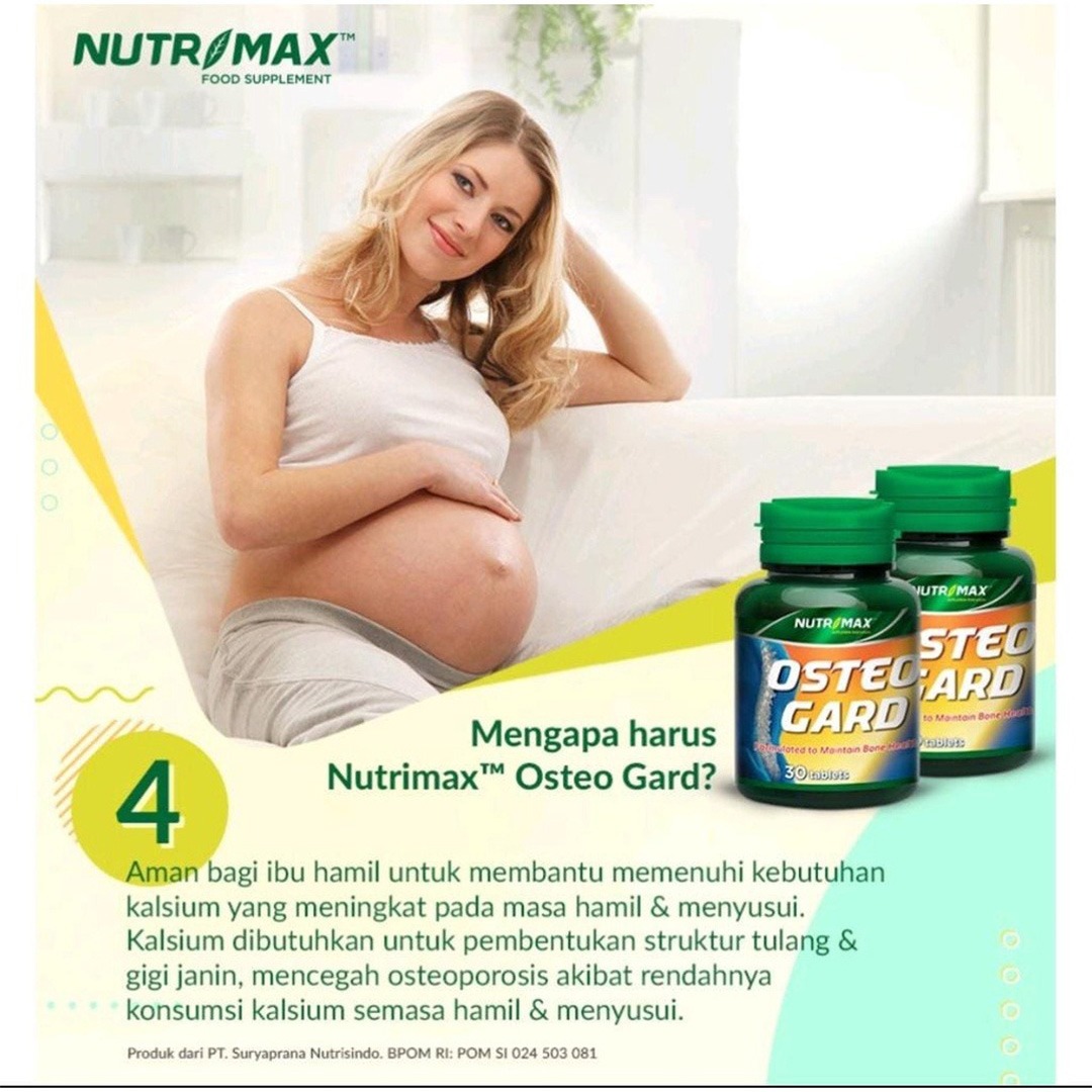 Nutrimax - Osteo Gard Kalsium Mencegah Osteoporosis dan Pertumbuhan Tulang