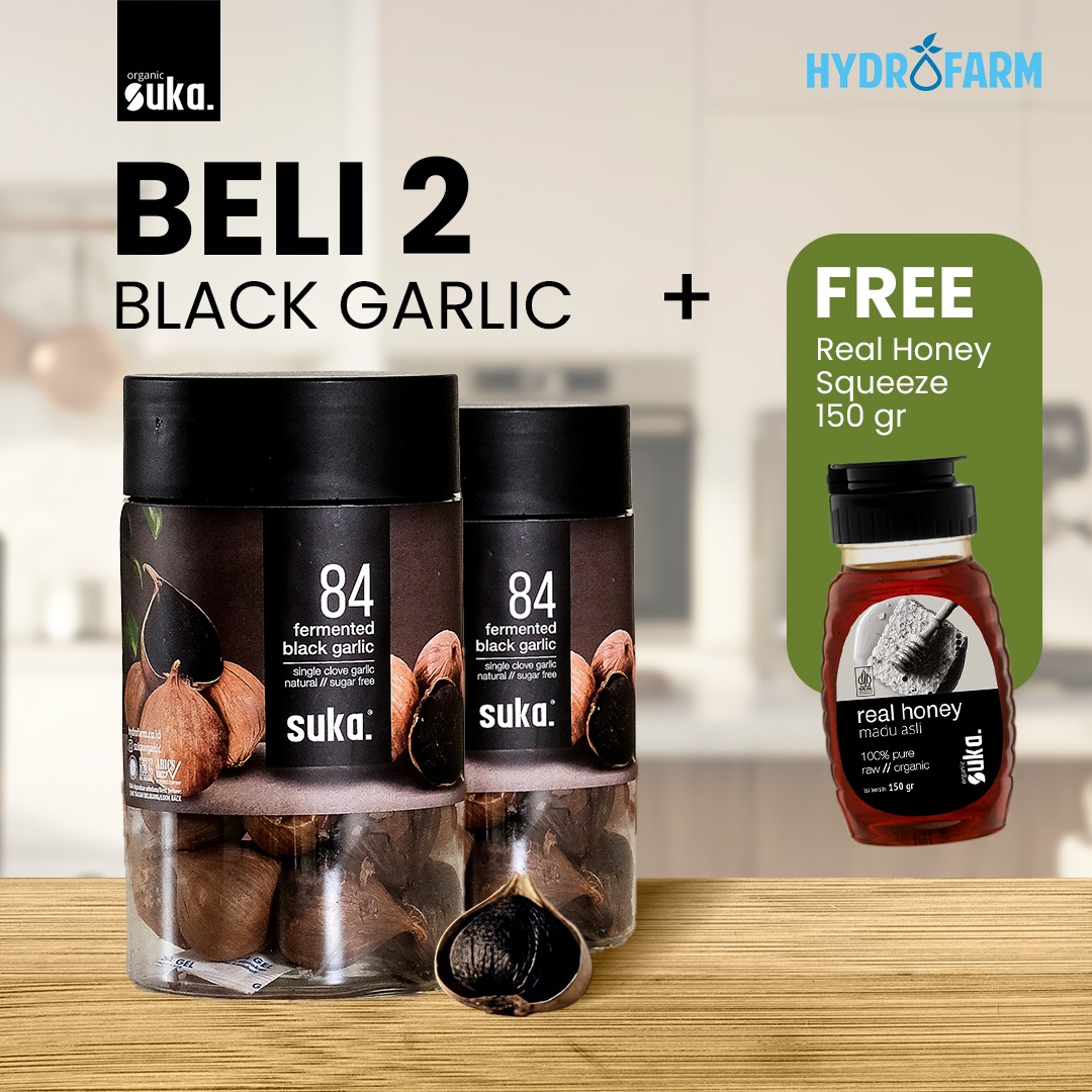 Suka Organic - Paket Beli 2 Black Garlic +  FREE Real Honey Squeeze Bundle Promo