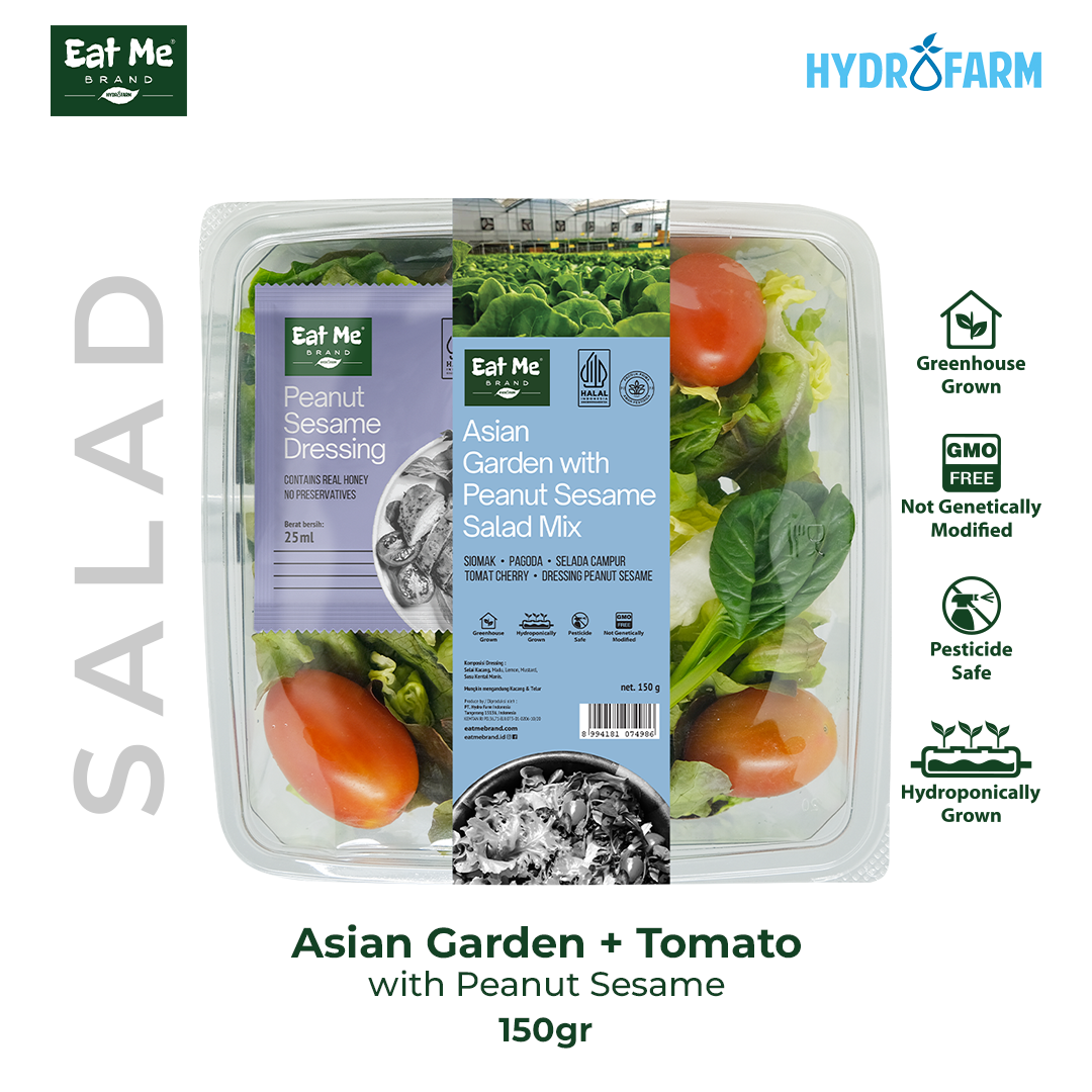 Salad Pack Hidroponik Asian Garden Salad + Tomato - Eat Me Brand
