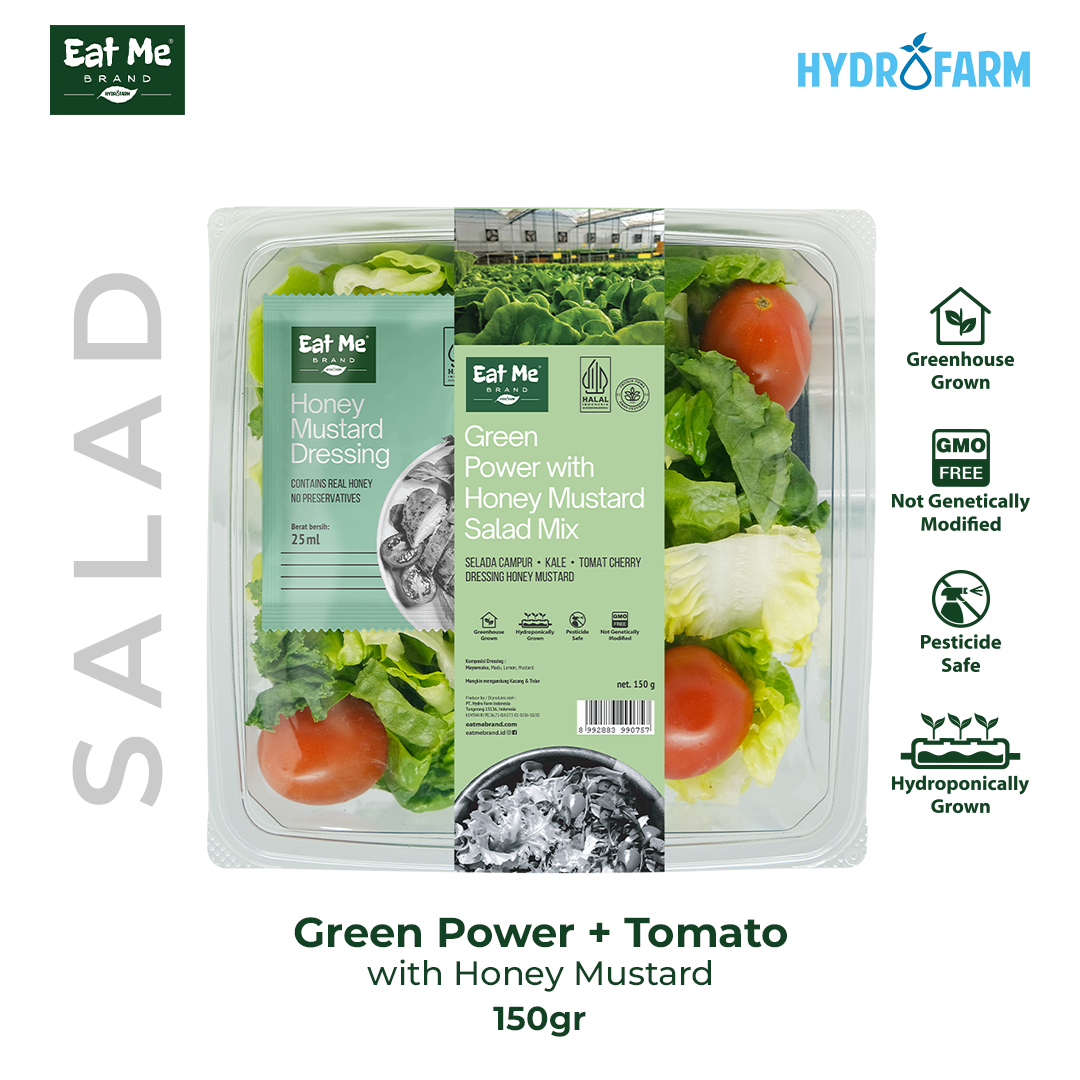 Salad Pack Hidroponik Green Power Salad + Tomato - Eat Me Brand