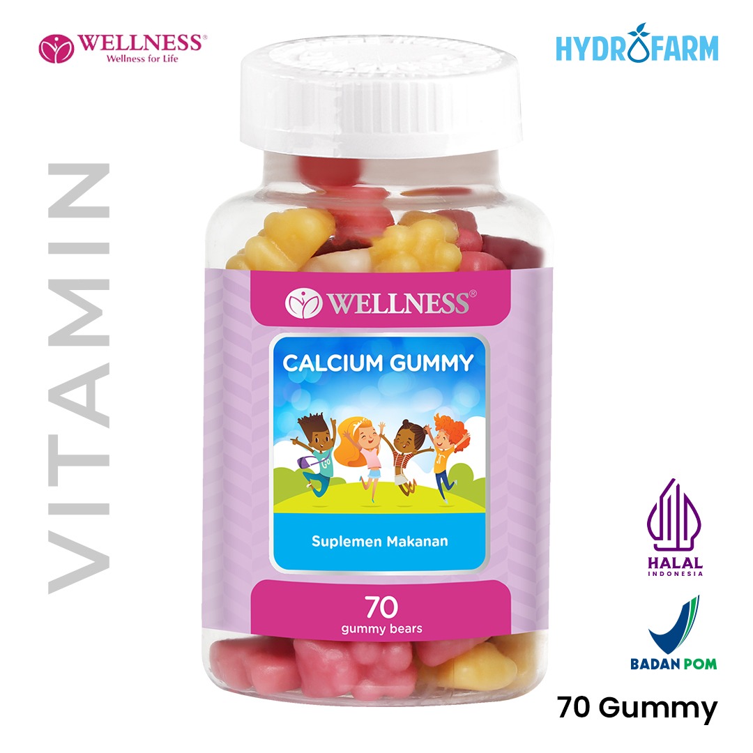 Wellness - Calcium Gummy / Suplemen Kesehatan Kalsium Anak Gummy (70 Tablet)