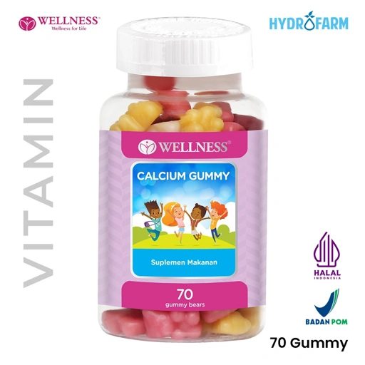 Wellness - Calcium Gummy / Suplemen Kesehatan Kalsium Anak Gummy (70 Tablet)