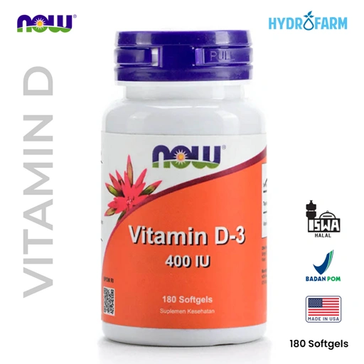 Image of Now - Vitamin D-3 400 IU 180 Softgels