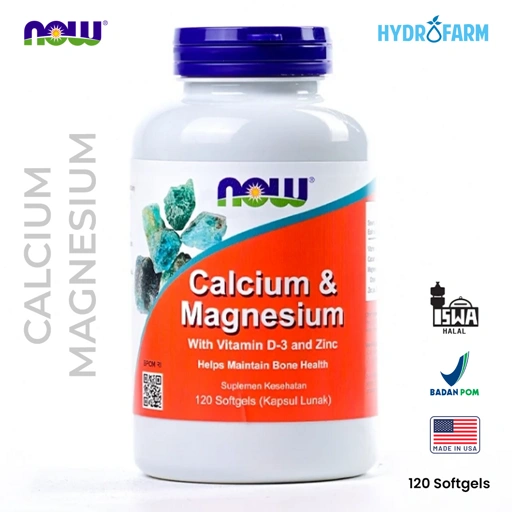 Image of Now - Calcium Magnesium with Vitamin D3 and Zinc 120 Softgels