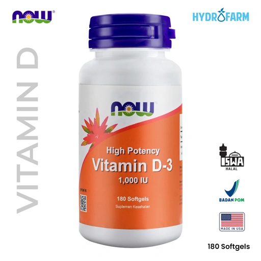Image of Now - Vitamin D-3 1000 IU 180 Softgels