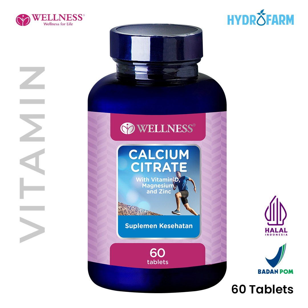 Wellness - Calcium Citrate With Vitamin D Magnesium and Zinc (60 Tablets)