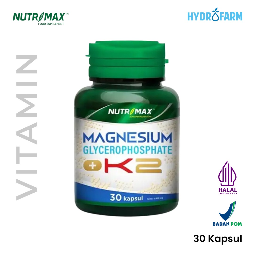 Nutrimax -  Vitamin Magnesium Glycerophosphate + K2 / Suplemen Kesehatan Magnesium K2
