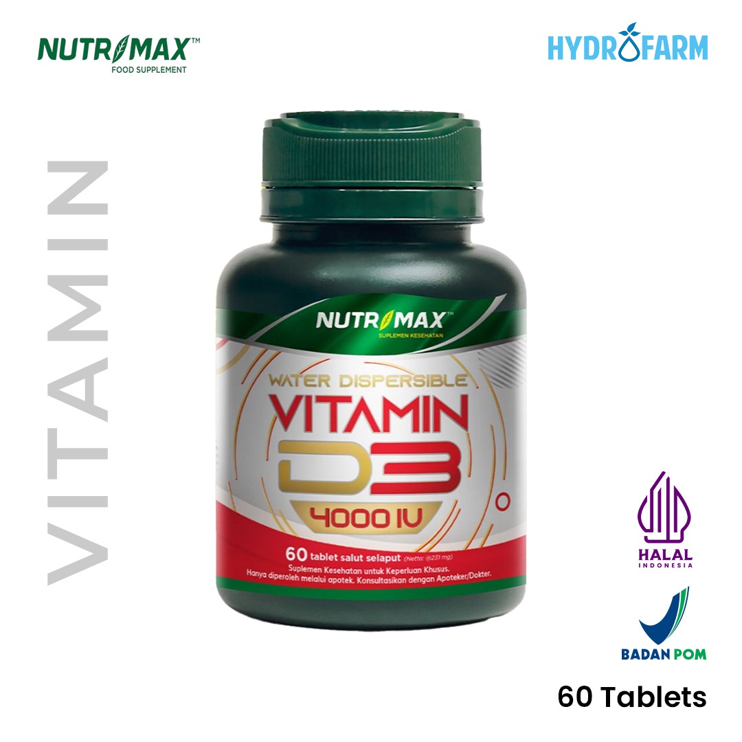 Nutrimax - Water Dispersible Vitamin D3 4000 IU Tablet Selaput / Suplemen Kesehatan Vitamin D3 4000 IU