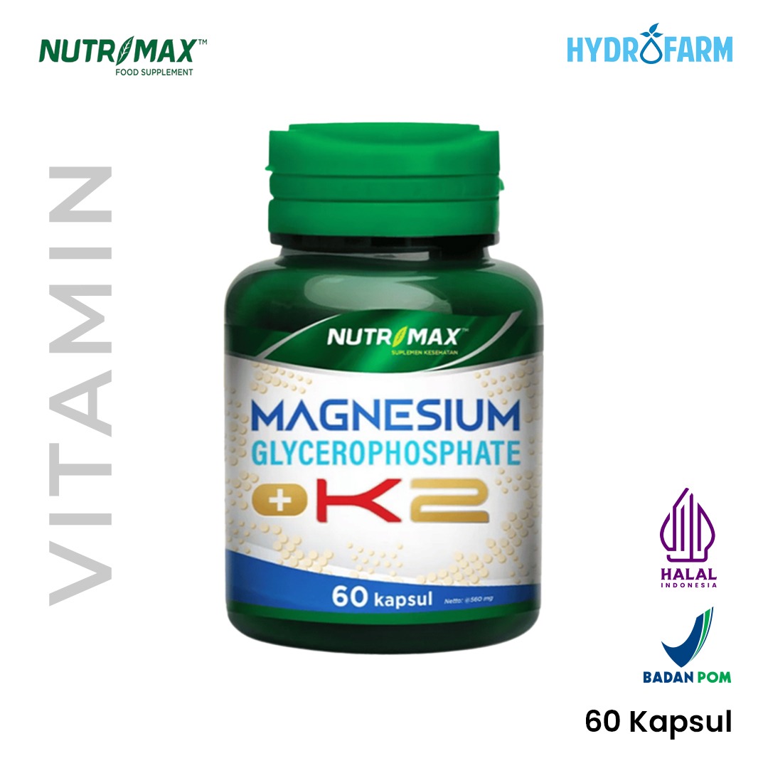 Nutrimax -  Vitamin Magnesium Glycerophosphate + K2 / Suplemen Kesehatan Magnesium K2