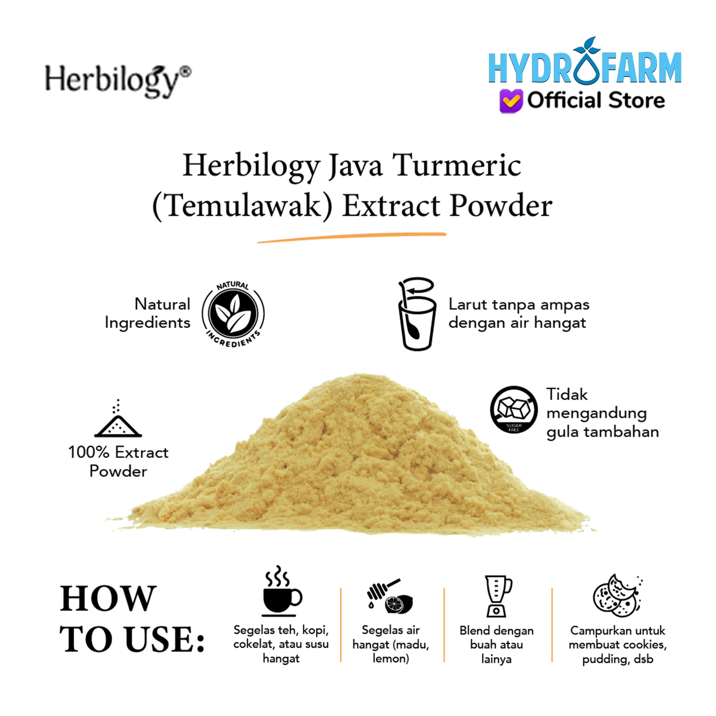 Herbilogy Java Turmeric (Temulawak) Extract Powder