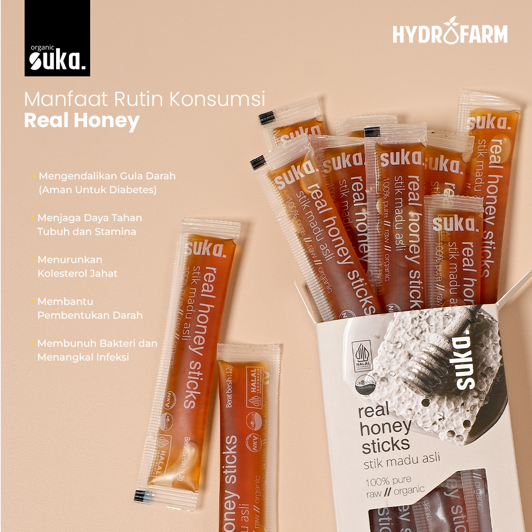 Real Honey Sticks / Madu Asli Organik (120gr) - SUKA
