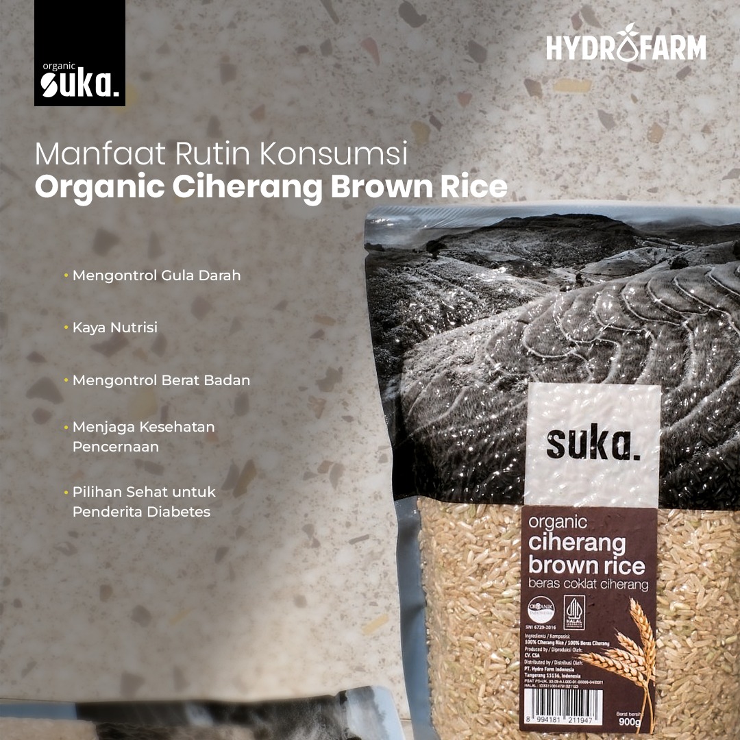Organic Ciherang Brown Rice / Beras Coklat Ciherang - SUKA