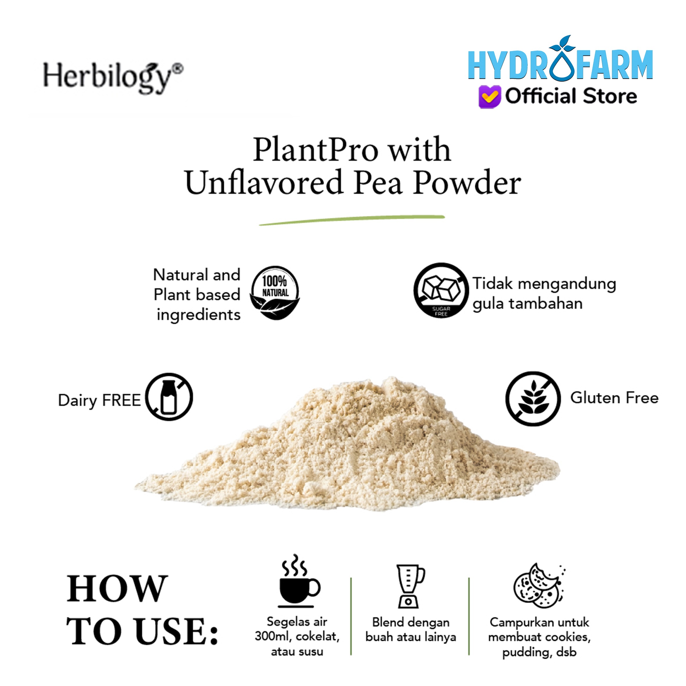 Herbilogy - Plantpro Protein Powder Unflavored 
