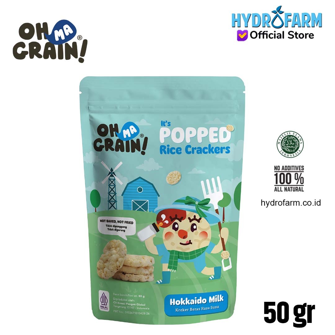Popped Rice Crackers / Hokkaido Milk - Oh Ma Grain