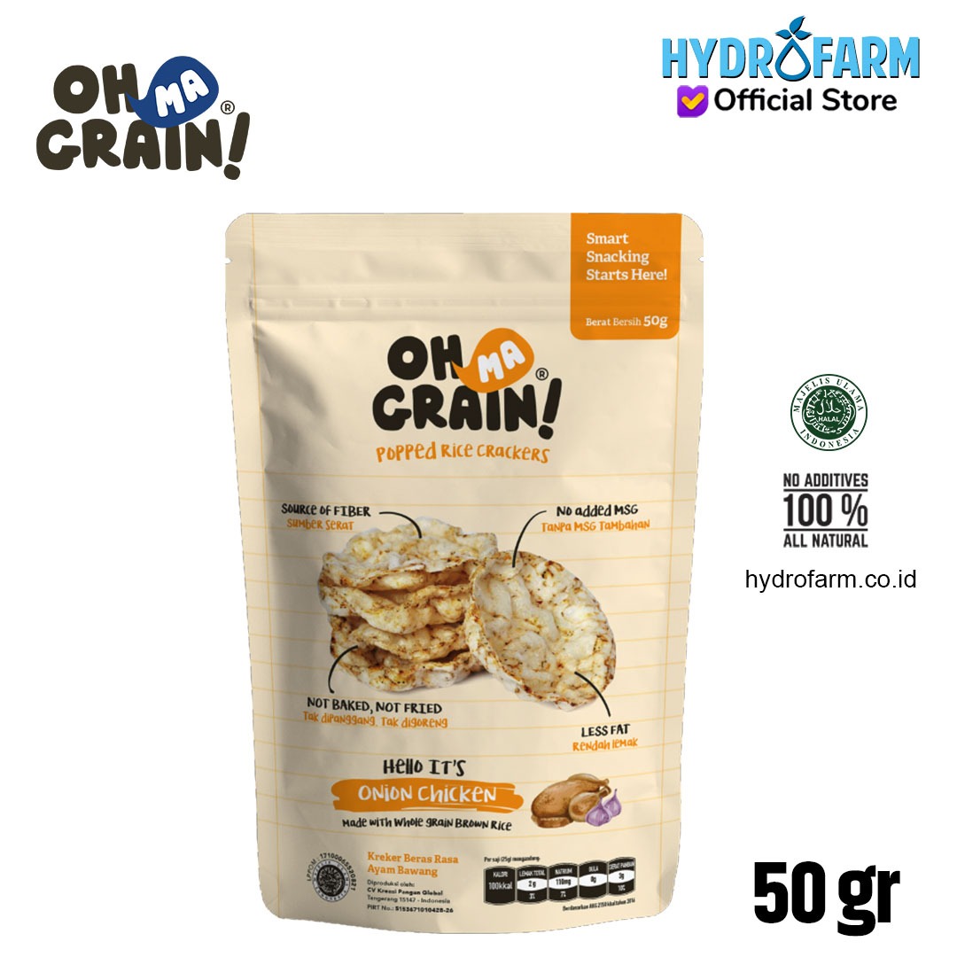 Popped Rice Crackers / Onion Chicken - Oh Ma Grain
