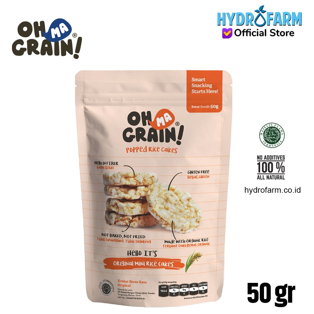 Popped Rice Crackers / Original - Oh Ma Grain