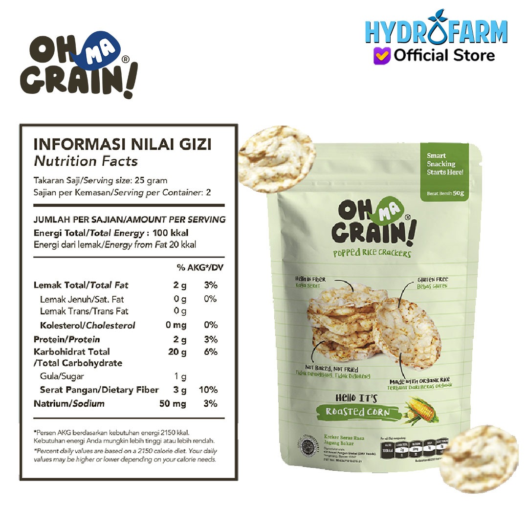 Popped Rice Crackers / Umami Seaweed - Oh Ma Grain