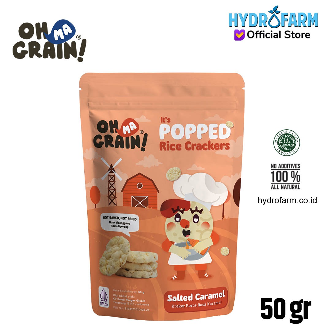 Popped Rice Crackers / Salted Caramel - Oh Ma Grain