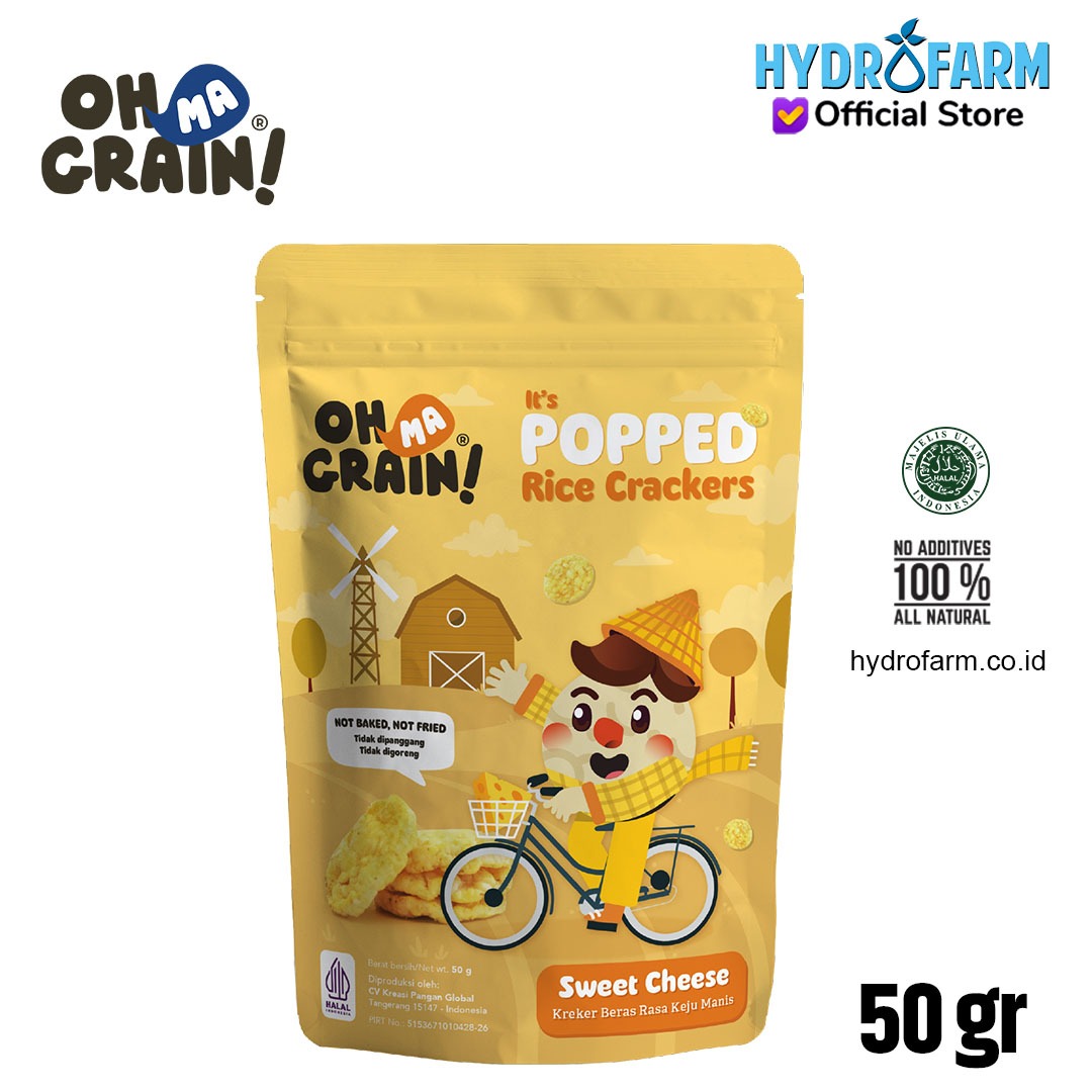 Popped Rice Crackers / Sweet Cheese - Oh Ma Grain