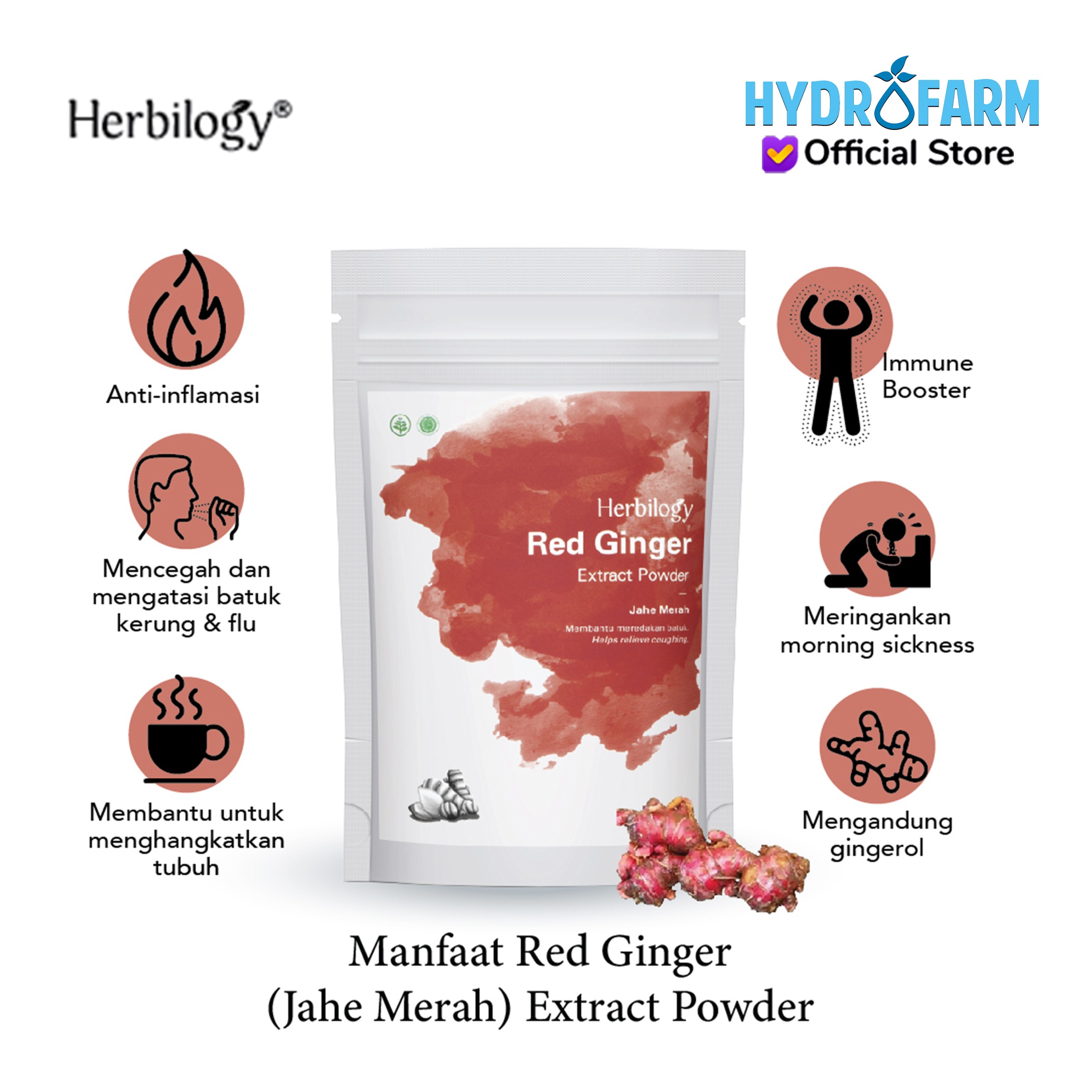 Herbilogy - Red Ginger (Jahe Merah) Extract Powder