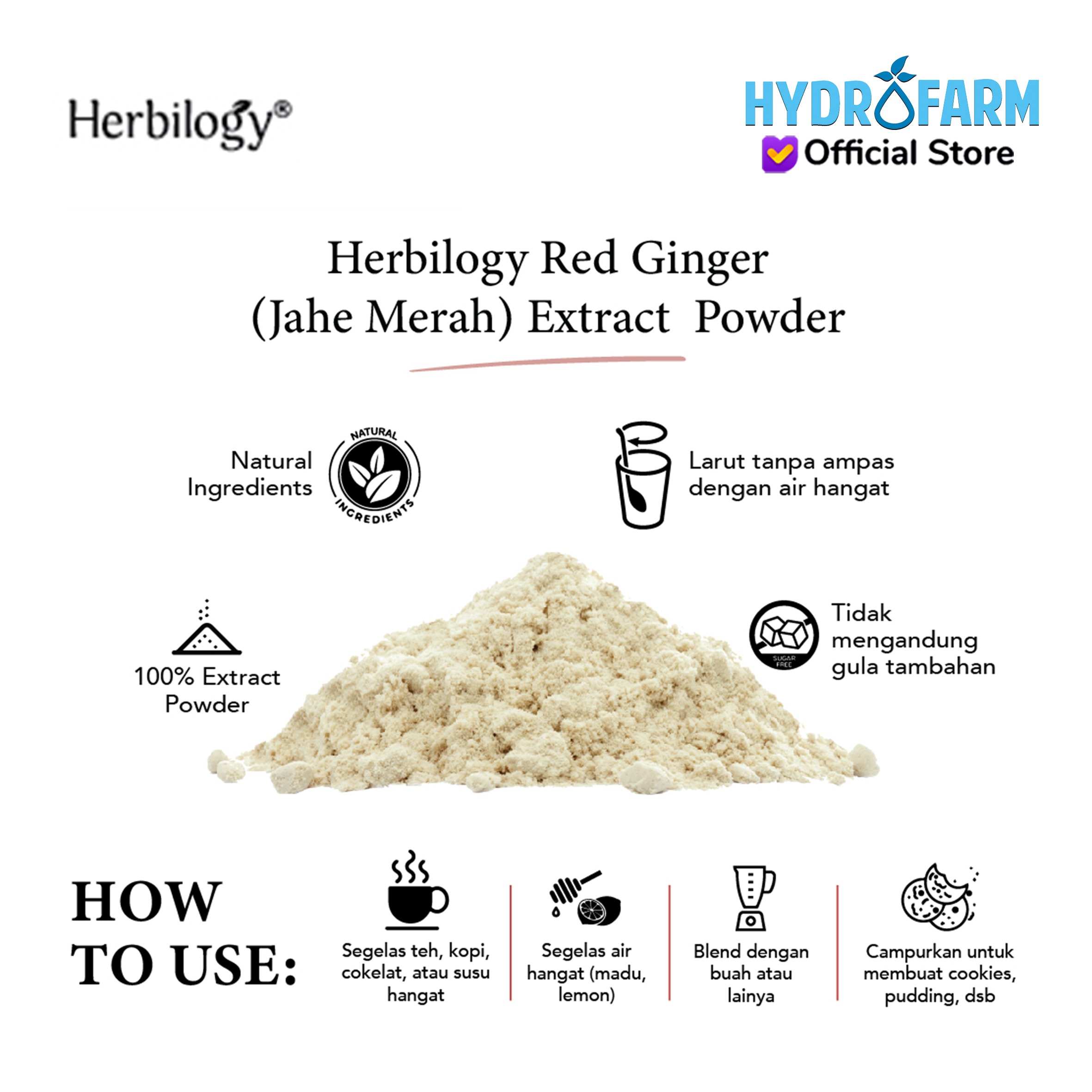 Herbilogy - Red Ginger (Jahe Merah) Extract Powder