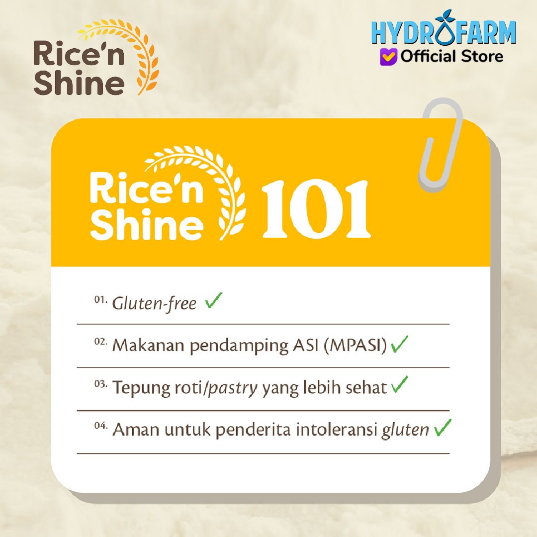 Organic White Rice Flour / Tepung Beras Organik Putih - Rice'N Shine