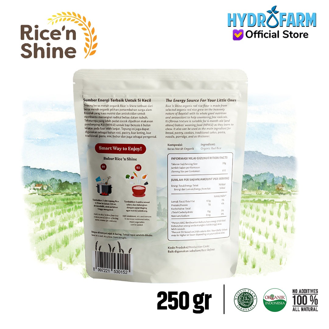 Organic Red Rice Flour / Tepung Beras Merah Organik - Rice'N Shine
