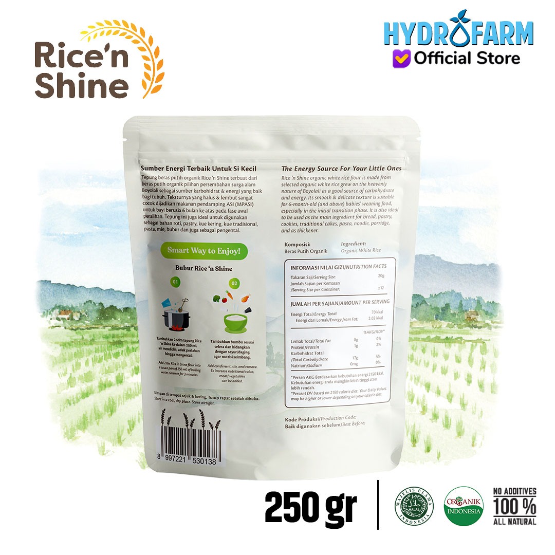 Organic White Rice Flour / Tepung Beras Organik Putih - Rice'N Shine