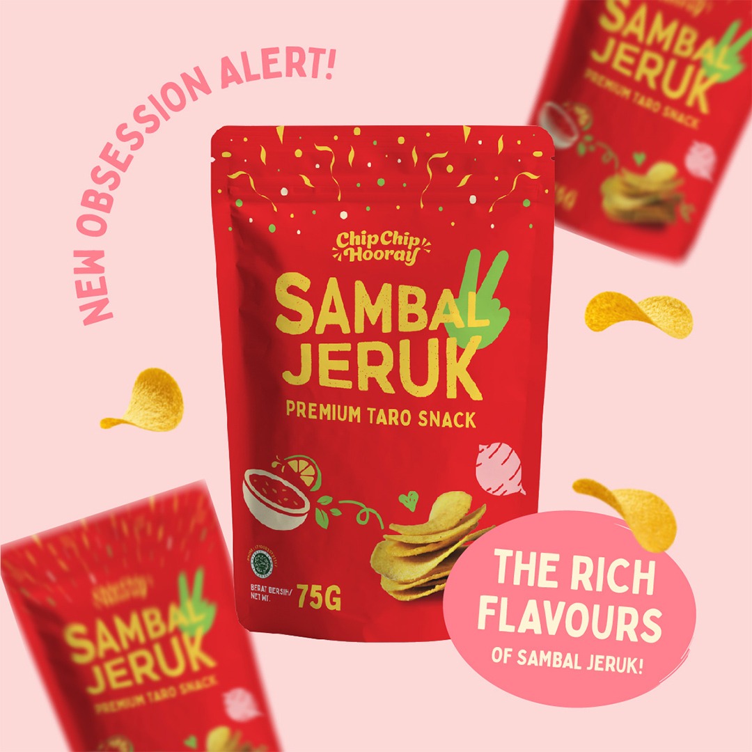 Premium Taro Snack / Keripik Talas (Sambal Jeruk) - Chip Chip Hooray