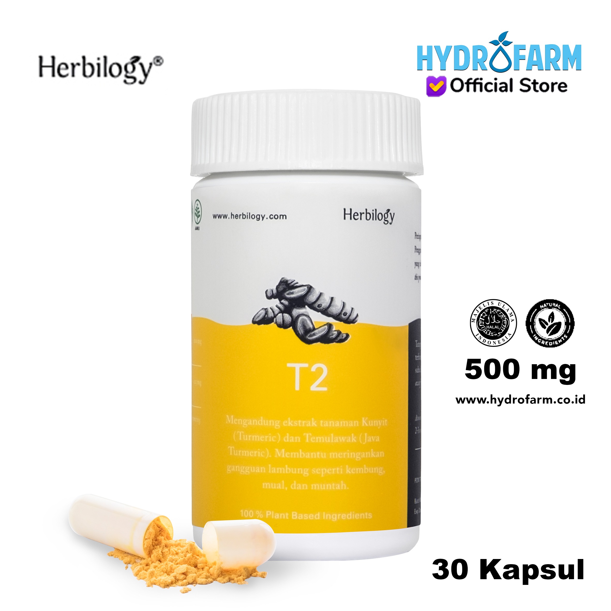 Herbilogy - T2 (Kunyit & Temulawak) Veg. Capsule