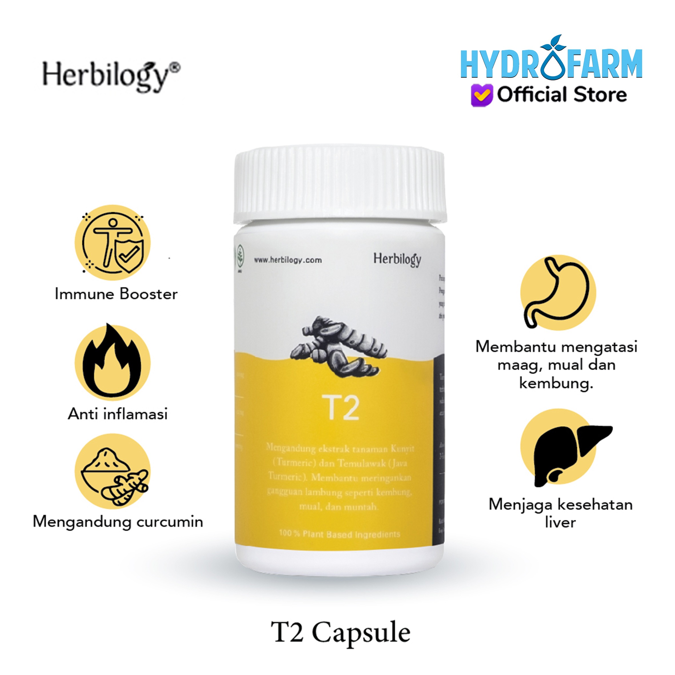 Herbilogy - T2 (Kunyit & Temulawak) Veg. Capsule