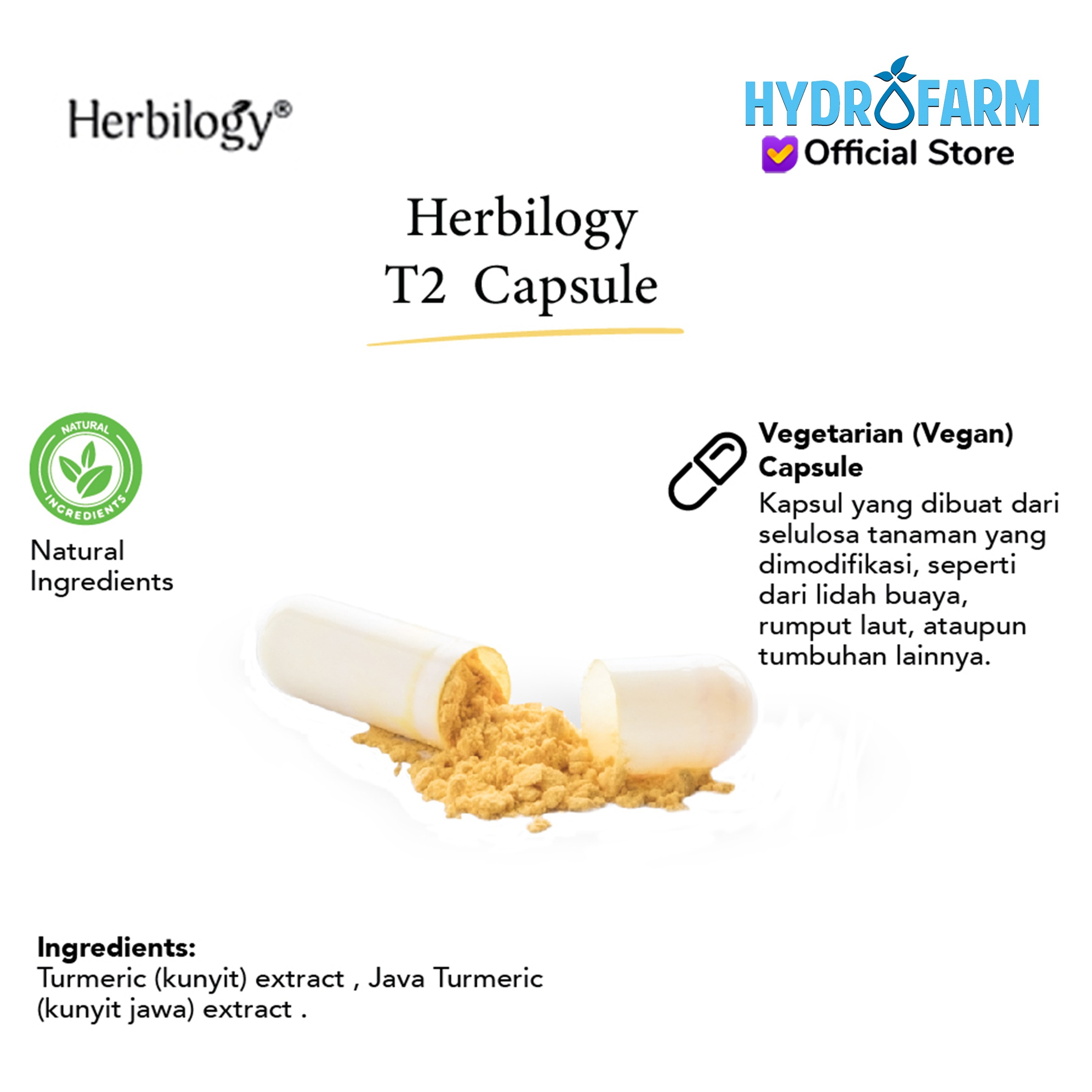 Herbilogy - T2 (Kunyit & Temulawak) Veg. Capsule