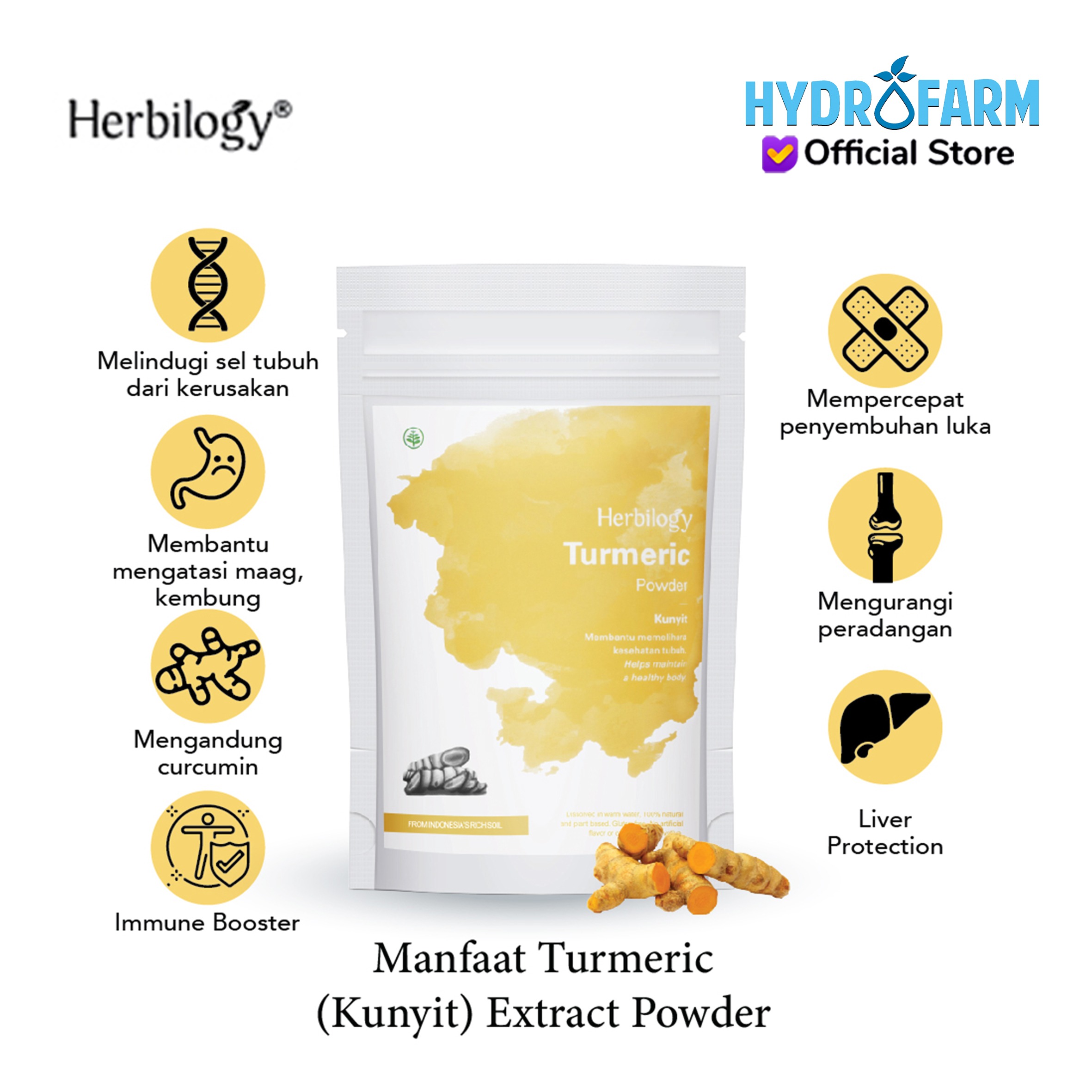 Herbilogy - Turmeric (Kunyit) Extract Powder