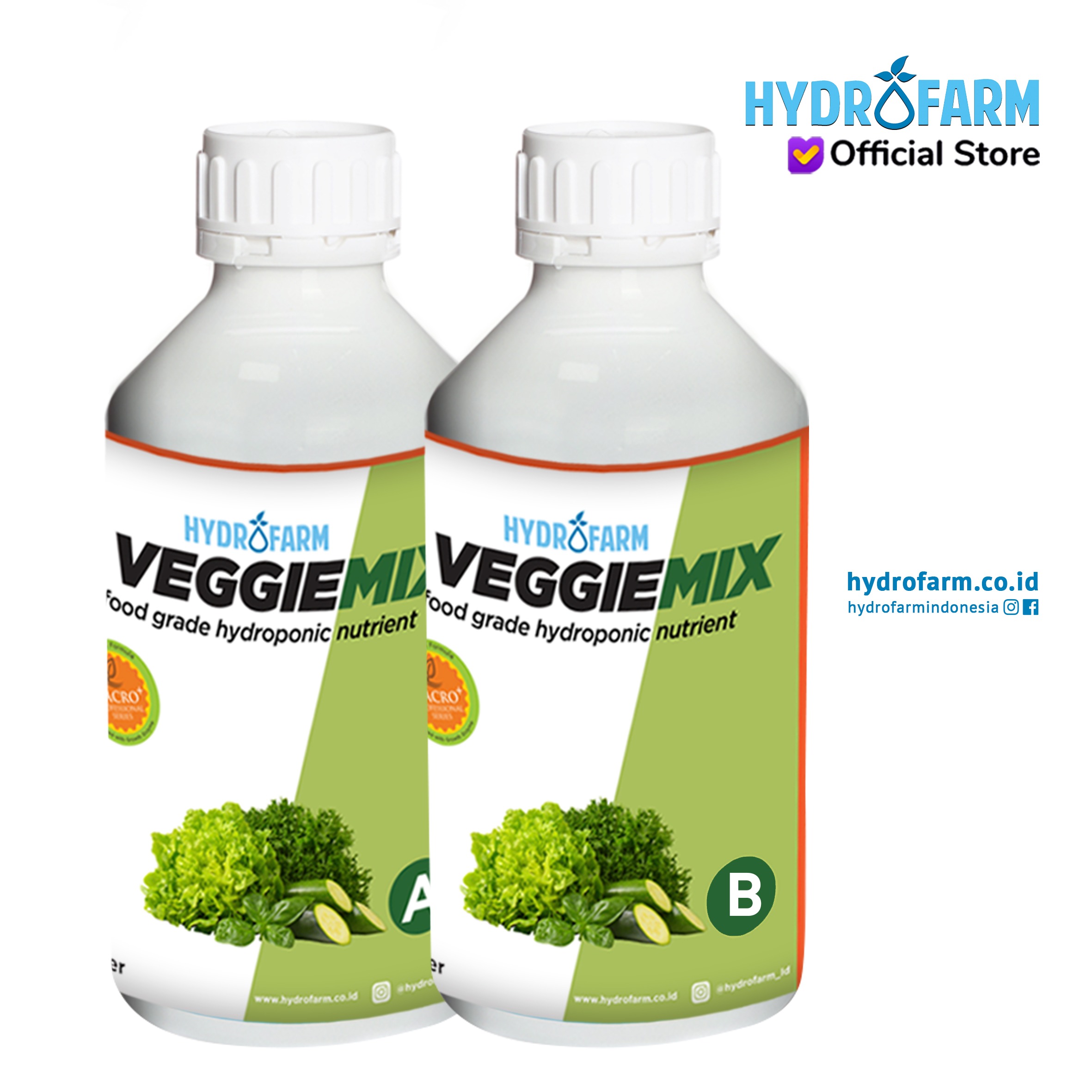Nutrisi Hidroponik Sayur Veggiemix AB (Bubuk 1 Liter) - Hydrofarm