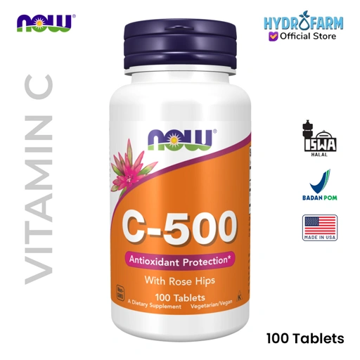 Image of Now - Vitamin C-500 With Rose Hips. Tablets