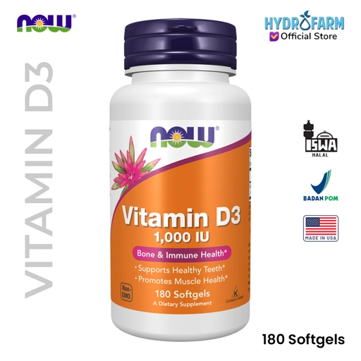 Image of Now - Vitamin D3 1000 iu. Softgels
