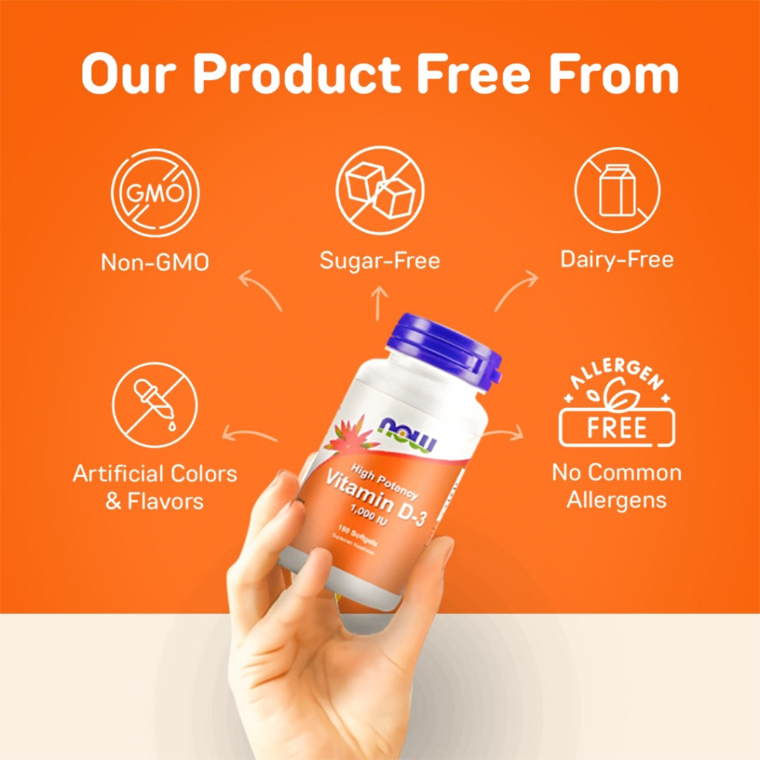 Now - Vitamin D-3 1000 IU 180 Softgels