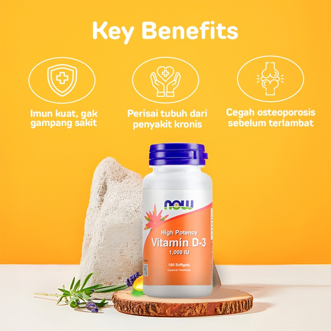 Now - Vitamin D-3 1000 IU 180 Softgels