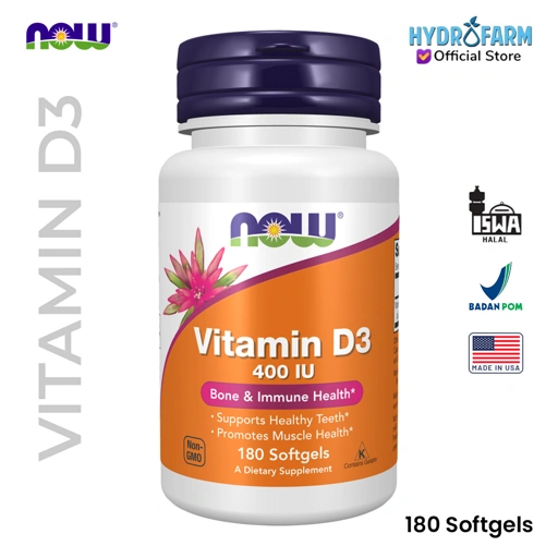 Image of Now - Vitamin D-3 400 IU. Softgels