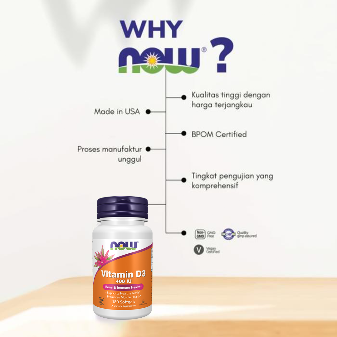 Now - Vitamin D-3 400 IU 180 Softgels