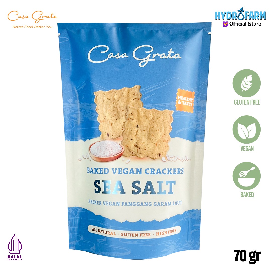 Baked Vegan Crackers - Sea Salt (CASA GRATA)