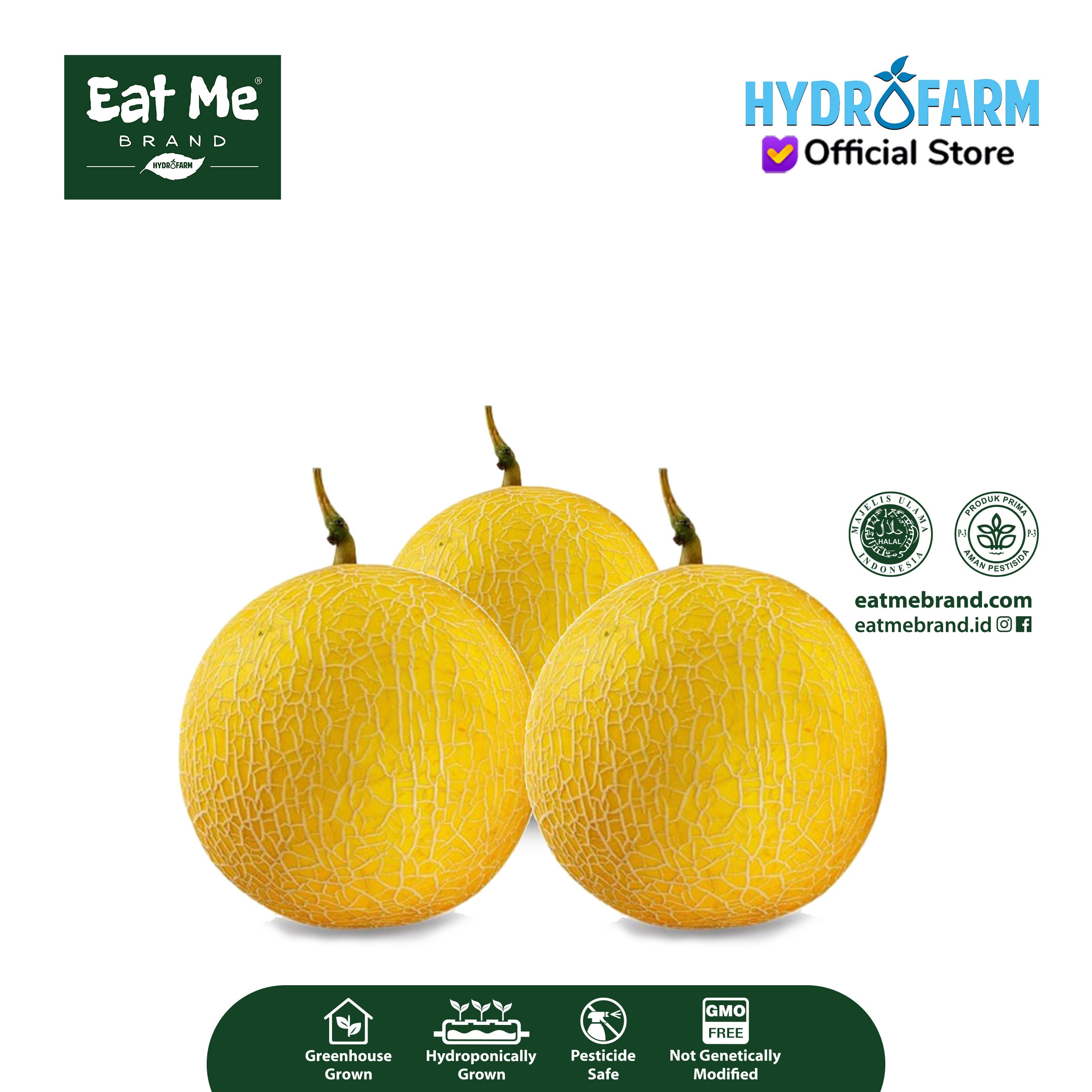 Melon Topaz Hidroponik (Dibawah 900g) - Eat Me Brand